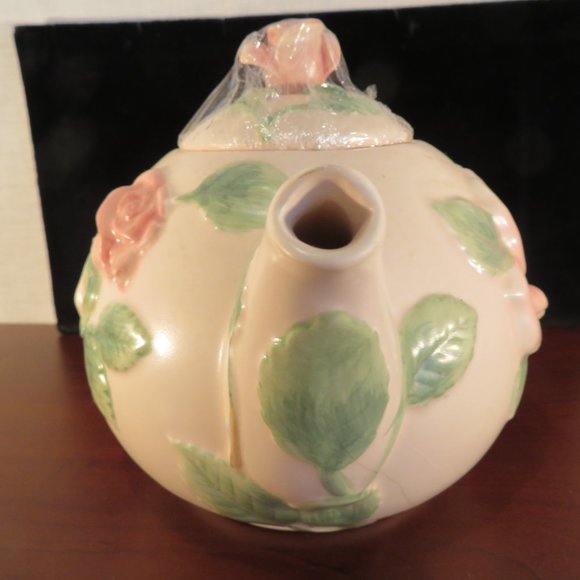 Fitz & Floyd DISPLAY ONLY Teapot Blushing Rose (109C) - Picture 4 of 11